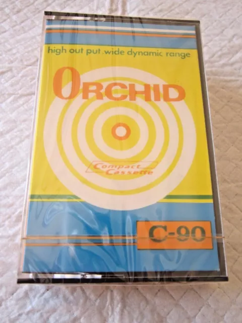 COMPACT CASSETTE TAPE BLANK SEALED - 1x (one) ORCHID C-90 Low Noise [1970's] 2