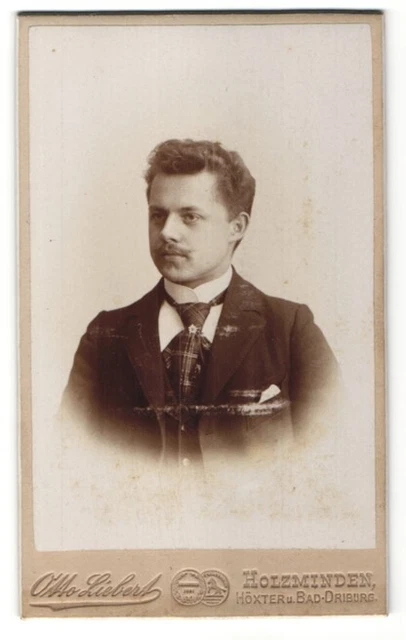 Fotografie Otto Liebert, Holzminden, Portrait junger Herr in Anzug