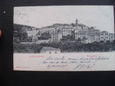 BORDIGHERA _ RIVIERA DEI FIORI _PANORAMA_ED BRUNNER _ CARTOLINA NON VIAGGIATA 