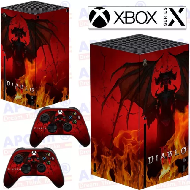 Vinilo Skin Wrap Diablo para Consola Xbox Series X + Para 2 mandos