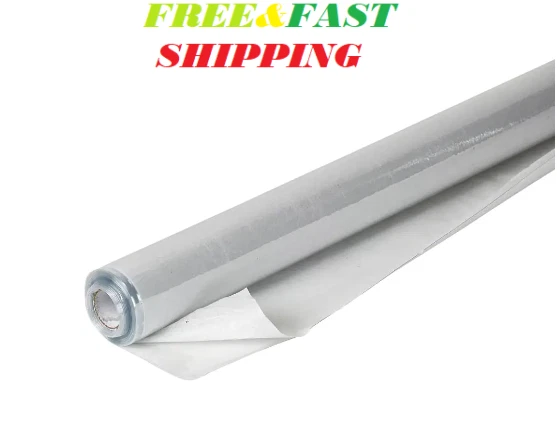 Plastic Sheeting Roll Vinyl Clear Moisture Proof Window Door 44" x 216" x 4 Mil