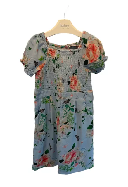 BNWT Ted Baker Ragazze Gonna Pantalone Tuta Stampa Floreale Azzurro 1.5 2 Anni
