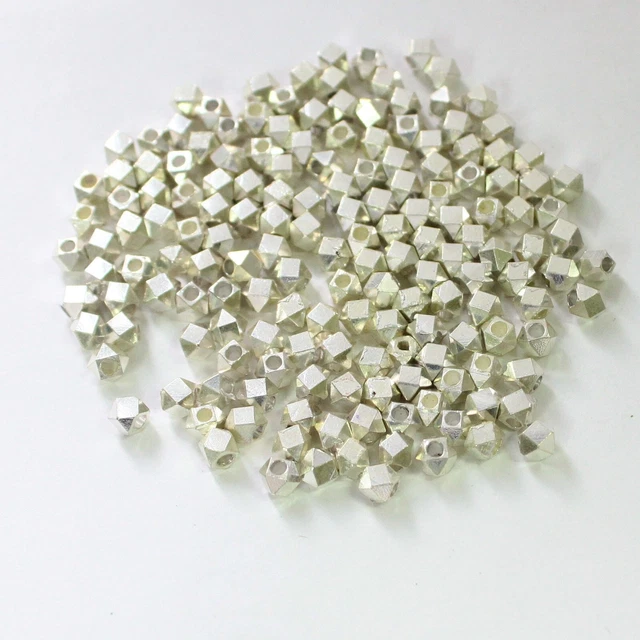 Thai Karen Colina Tribe 3.5MM 925 Plateado Cuentas,20 Piezas Facetado Corte