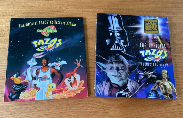 TAZO Vintage 1996 Space Jam & Star Wars Official Collector’s Albums 100+ Tazos