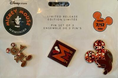 Disney Mickey Mouse Memories Limited Release LR 7/12 July 3 Pin Set NWT