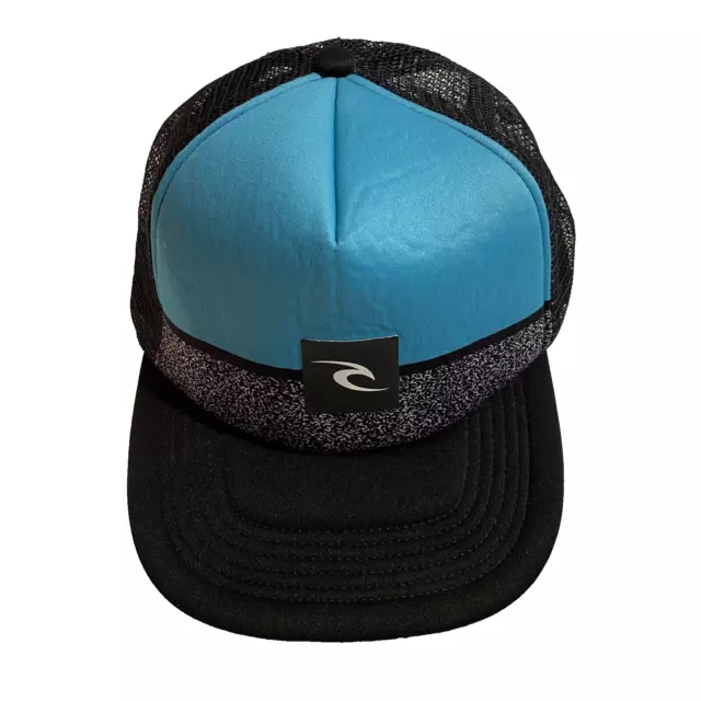 Ripcurl Surf Truckers Baseball Foam Cap Hat Adjustable Snap Back Mesh Black Blue