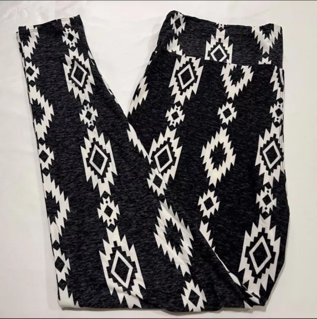 NEW LuLaRoe TC2 Legging BLACK Gray WHITE AZTEC Heather Southwest Western SW Line