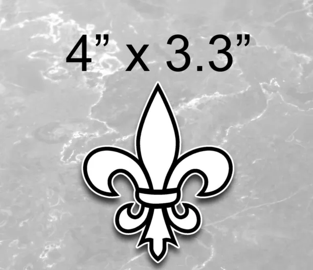 fleur de lis vinyl bumper sticker car decal