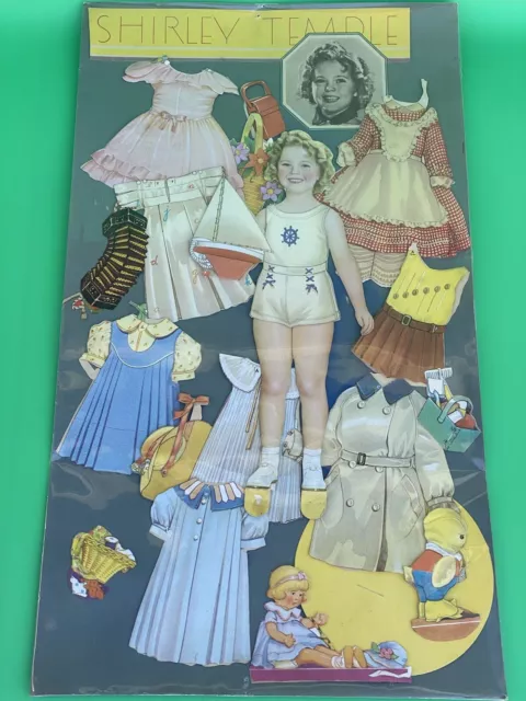 Doll Shirley Temple Paper Doll with different Outfits Set Vintage