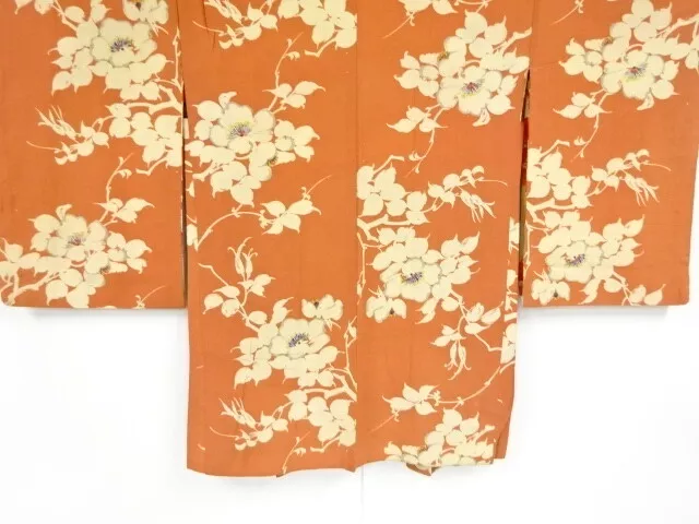 82177# Japanese Kimono / Antique Haori / Flowers