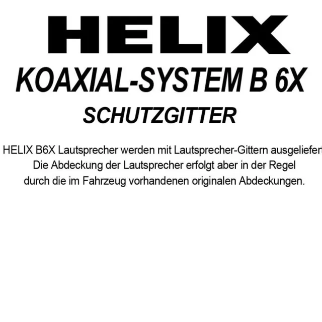 Helix B 6X 16,5cm 2 Wege koax Lautsprecher Paar für Opel Calibra Tür v 3