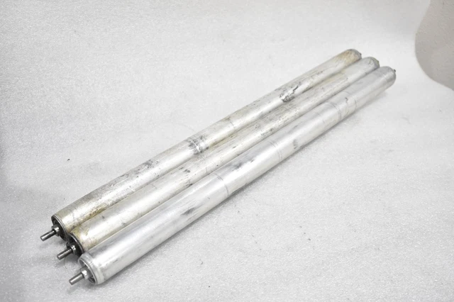Aluminum Conveyor Roller 1-3/8" Dia, 22" Between Frame, 23" Oal W (Lot Of 3)