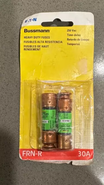 PACK OF 2 EATON BUSSMANN FUSETRON FRN R 30 250 VAC 30 AMP Fuse