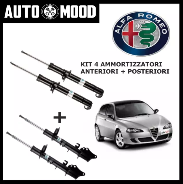 Kit 4 Ammortizzatori Anteriori E Posteriori Sportivi Alfa Romeo 147 1.9 Jtd Jtdm