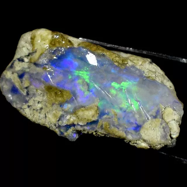 Ethiopian Fire Opal Rough 100% Natural Rainbow Flash Loose Gemstones 11.10Cts.