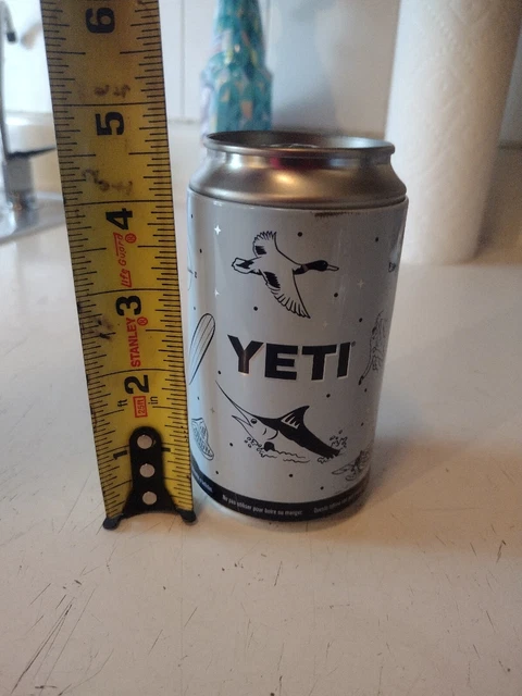 Yeti Collectable Beer Can Cup Tin Blue Outdoor