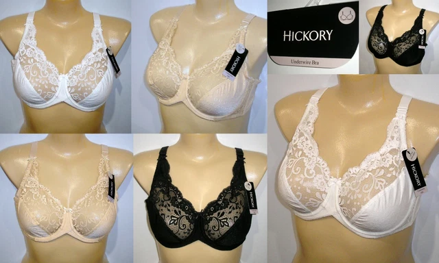 HICKORY UNDERWIRE STRETCH Lace Full Figure Katie Bra Sizes