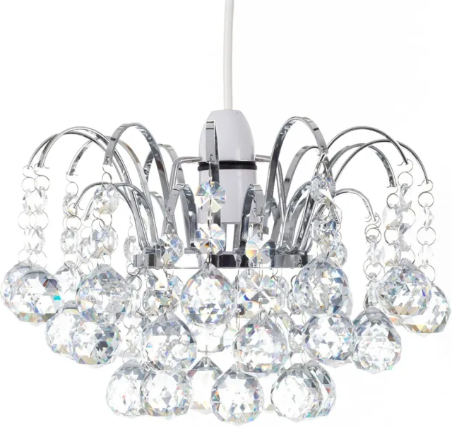Modern Chandelier Style Ceiling Pendant Light Shade K9 Crystal Glass Shades Gift