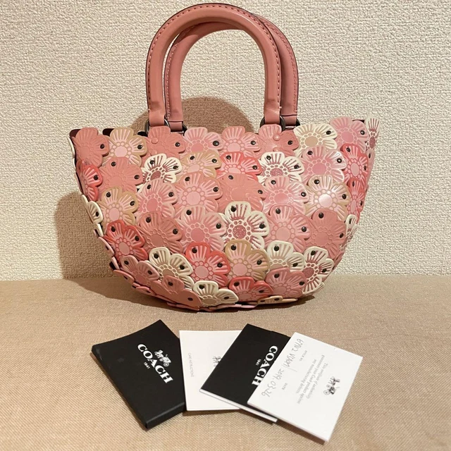 COACH cherry blossom tea rose basket bag Japan Limited