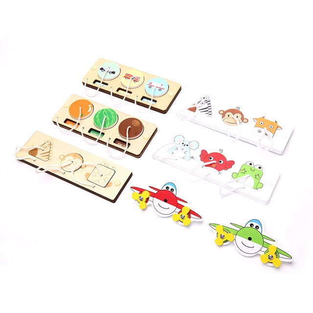 Lot De 6 Planches Murales Sensorielles Montessori En Bois - Activités Éducatives Enfants