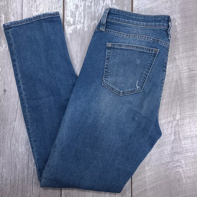 Silver Jeans Womens Beau Slim Leg 29x31 Blue Denim High Rise Roll Up Cuff Pants