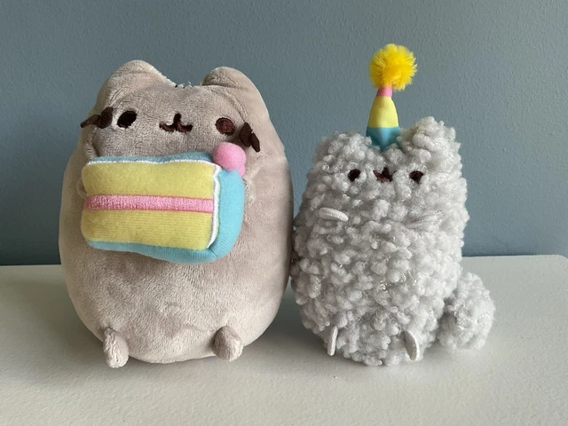 GUND PUSHEEN AND Stormy Birthday Cake Set Plush Soft Toy
