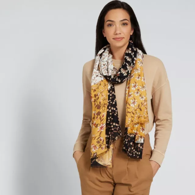 SEED HERITAGE Women’s Spliced Floral Scarf, Multicolored/One Size