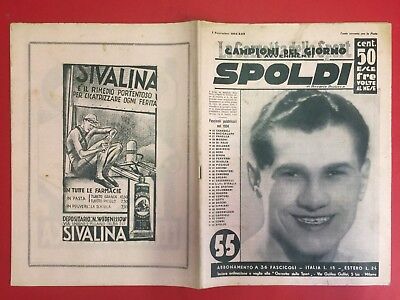 I CAMPIONI DEL GIORNO n.55/1934 ALDO SPOLDI Gazzetta dello Sport Boxe Pugilato 