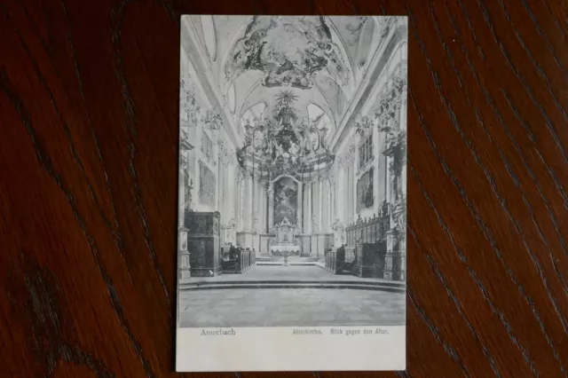 AK Amorbach Kloster Abteikirche Altar Odenwald Miltenberg 1908 gelaufen