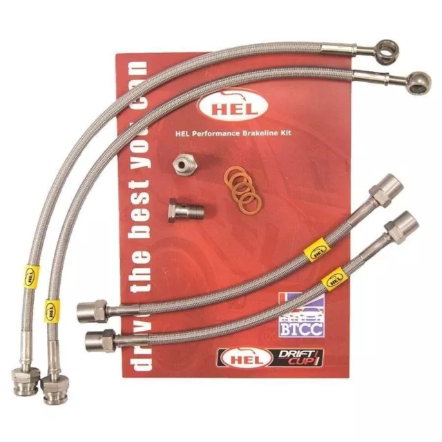 Stainless Braided Brake Lines HEL for Audi A4 3.2 FSi 2004-