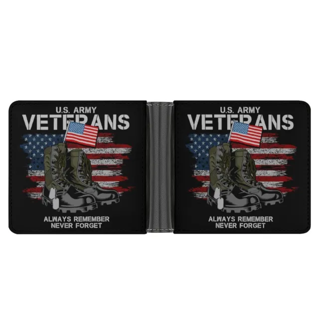 US ARMY VETARANS ALWAYS REMEMBER EVER FORGET A Festive Gift Leather wallet