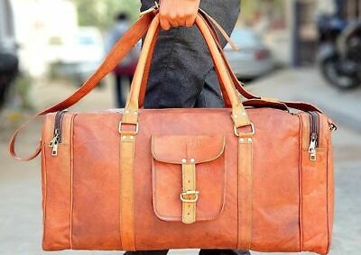 Travel Big Duffel Luggage Leather extra large Bag Overnight Genuine Men Vintage