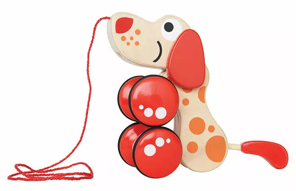 Hape Nachziehtier Hund "Puppy" Holz Holzhund Kleinkind Nachziehhund Holzspiel