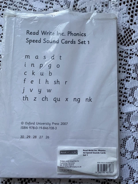 READ WRITE INC. Phonics: Set 1 Speed Sounds Cards (A4) - 9780198467083 ...