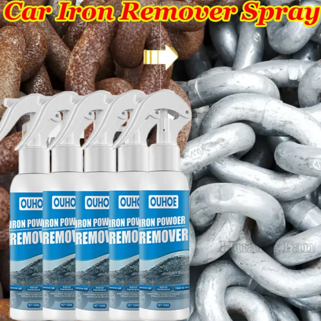 5~1PCS Iron Powder Remover Car Rust Removal Spray RustOut Instant Remover Spray