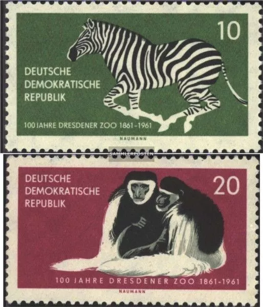 DDR 825-826 (édition complète) neuf 1961 dresdner Zoo