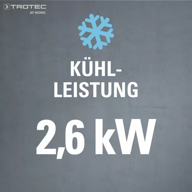 TROTEC PAC 2610 E Lokales Klimagerät Mobile Klimaanlage 2,6 kW / 9.000 Btu EEK A 2
