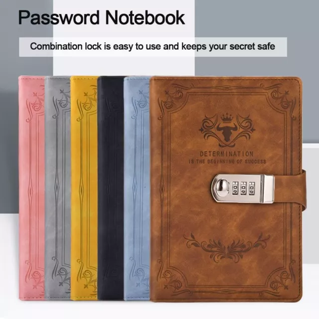 Retro Password Book Student Notepad  Journa Stationery Office School Supplies