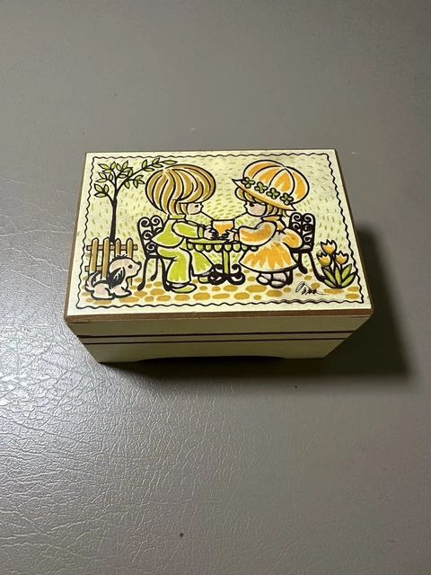 VINTAGE SCHMID BROTHERS Bros Music Box Plays Happy Birthday Girl