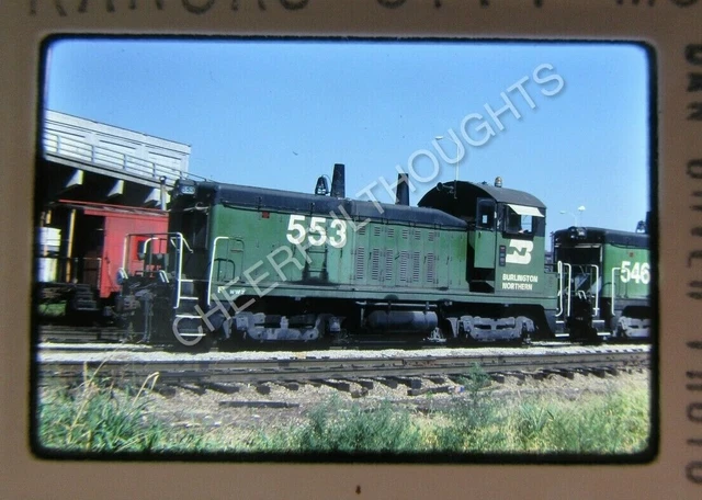Original '78 Kodachrome Slide BN Burlington Northern 553 NW2 Kansas City   33L57