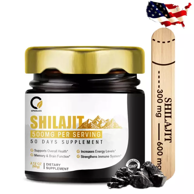 60g Pure 100%Shilajit, Soft Resin, Organic, Extremely Potent, Fulvic Acid~