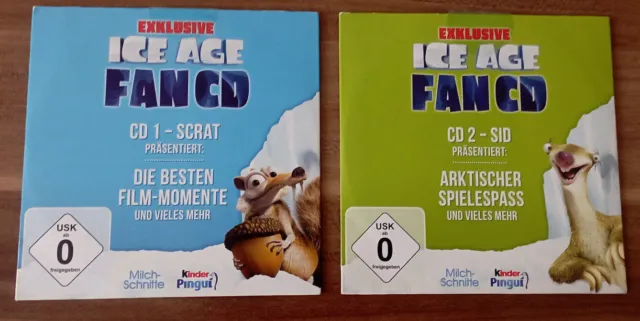 Ice Age Fan CD´s Sid und Scrat Ferrero Kinder Pinguin Milchschnitte