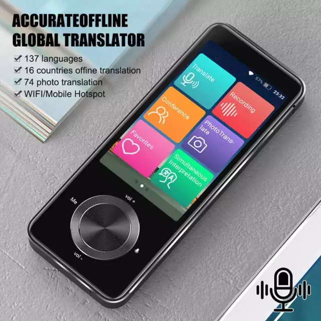 Language Translator Device Real-time Smart Instant Voice 137+Languages Practical