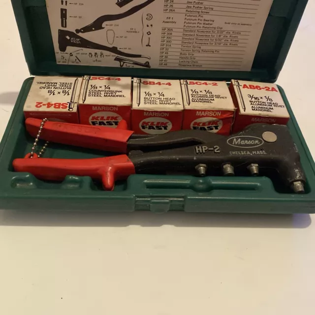 MARSON Klik Fast HP-2 HAND RIVET GUN KIT