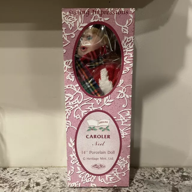 Heritage Mint Limited Lasting Impressions Caroler Noel 14" Porcelain Doll w Tags