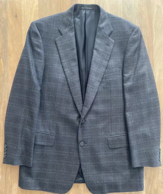 Ermenegildo Zegna Wool/Mohair Glen Plaid Sport Coat Jacket Mens Size 56 (US 46L)