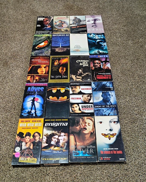 20 VHS LOT Action Suspense Drama Sudden Death Abyss Enemy Of The State ...