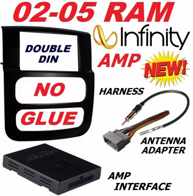 02 03 04 05 Dodge Ram Infinity Jbl Alpine Car Stereo Radio Double Din  Dash Kit