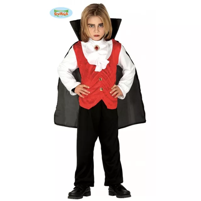 Costume Bambino Vampiro Dracula Horror Halloween 3-4 Anni