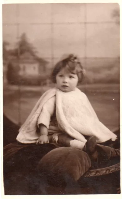 BJ359 Carte Photo vintage card RPPC Enfant bébé mode fashion